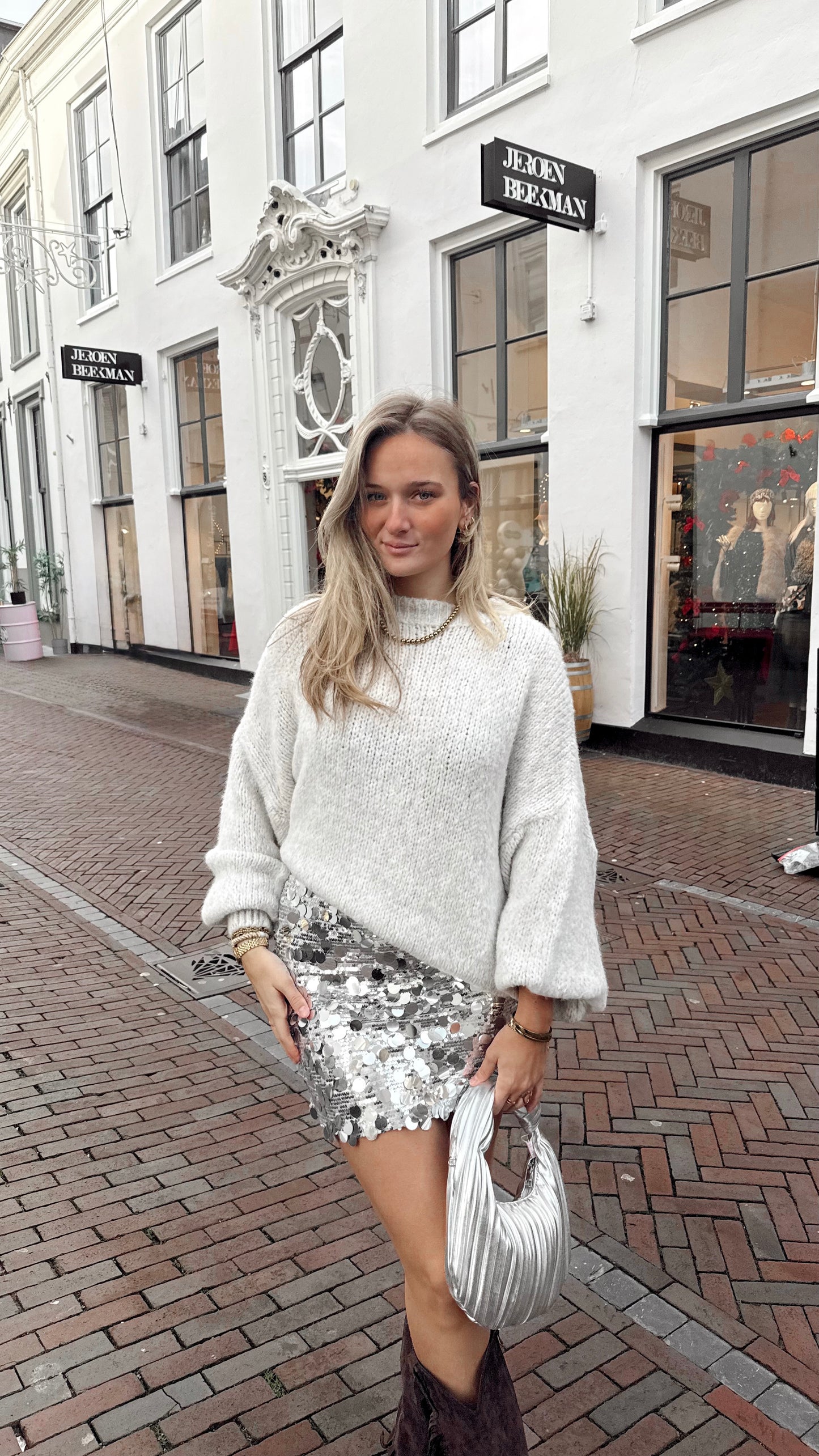 Rokje Paillet Zilver voor dames