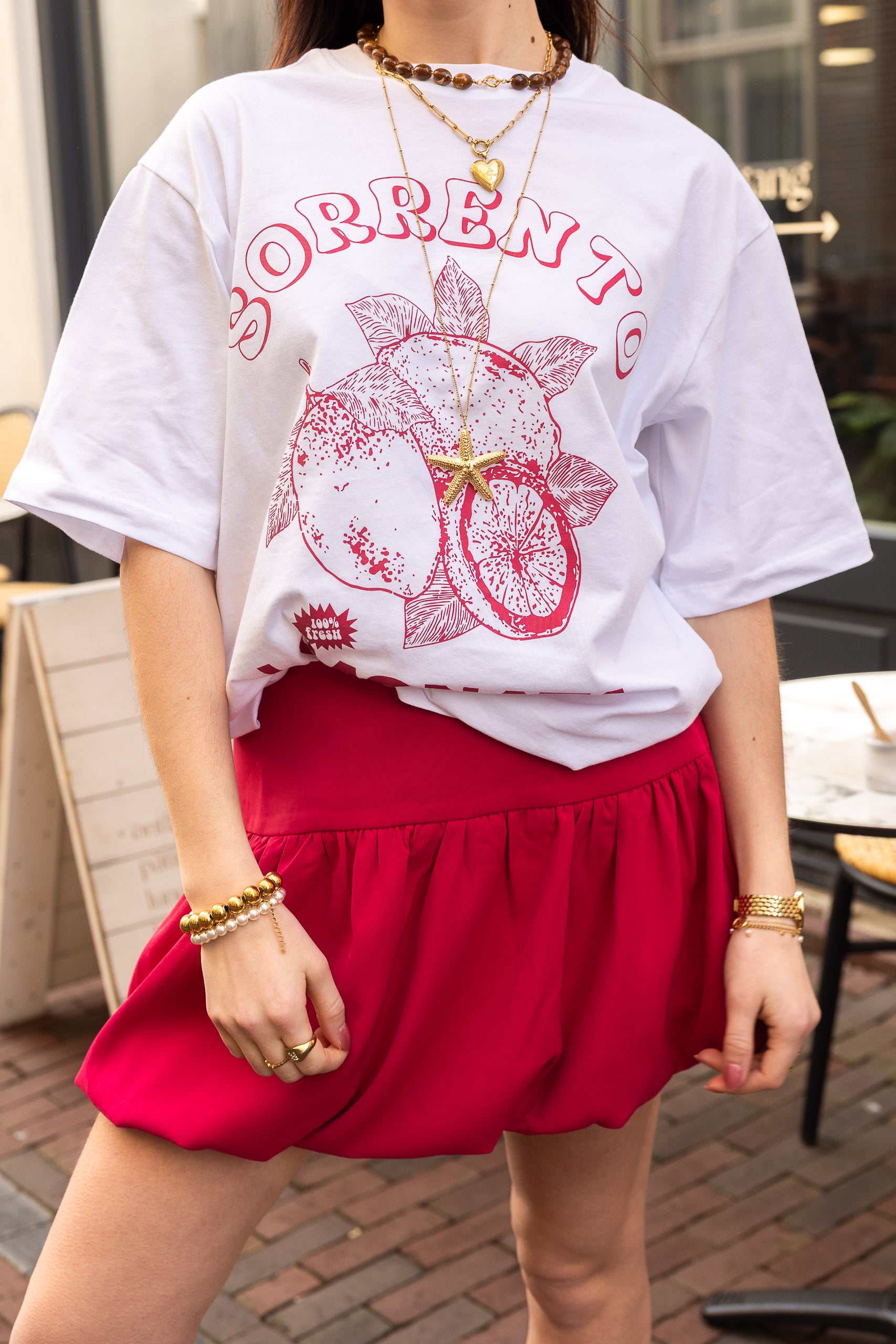 T-shirt Maggy White voor dames