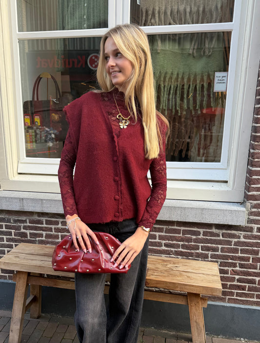 Top Maike Bordeaux voor dames