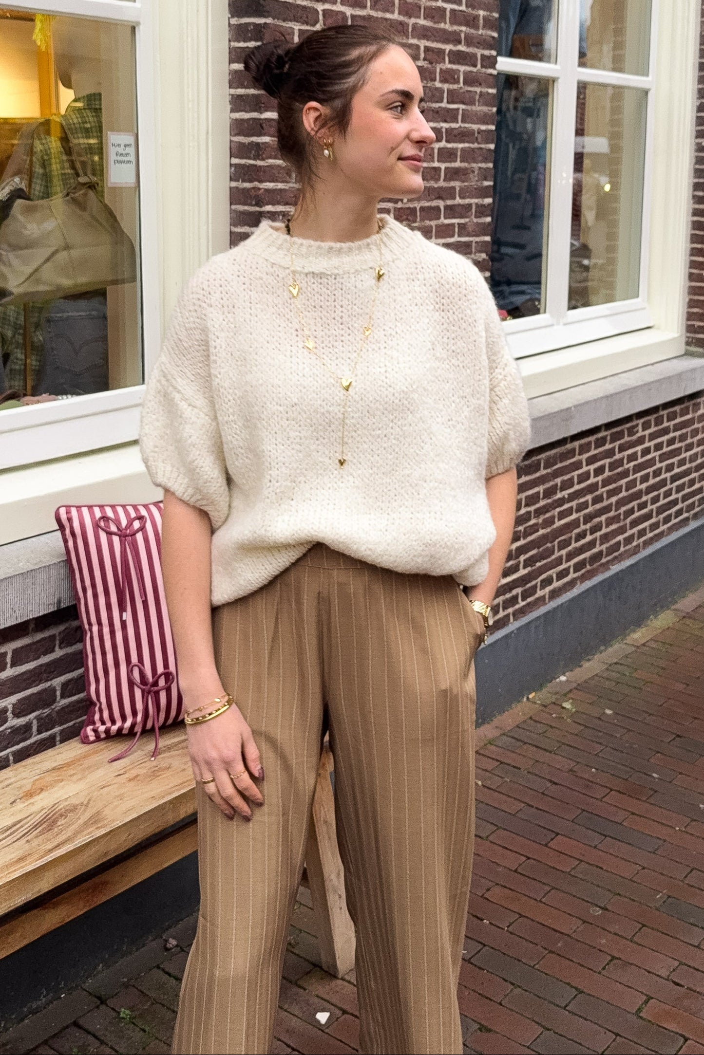 Trui Jeanine Offwhite voor dames