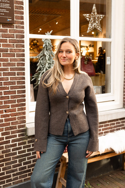 Vest Tessa Bruin voor dames
