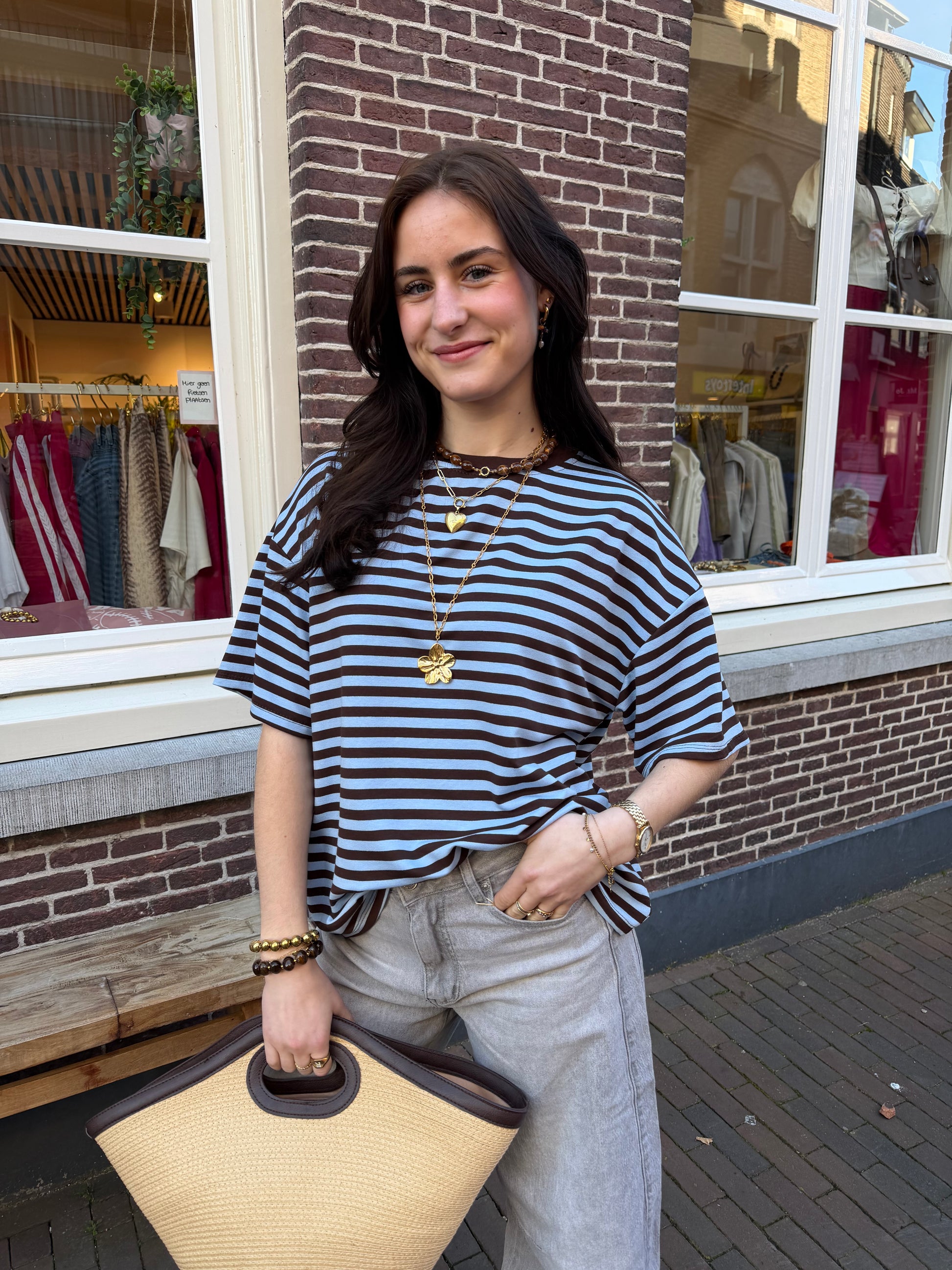 T-shirt Fien Blue voor dames