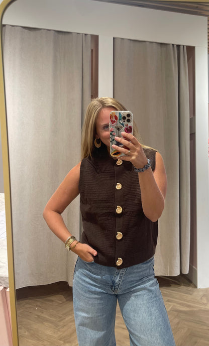 Gilet Seashell Bruin voor dames