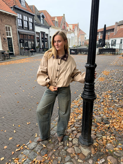 Jacket Siep Check Beige voor dames