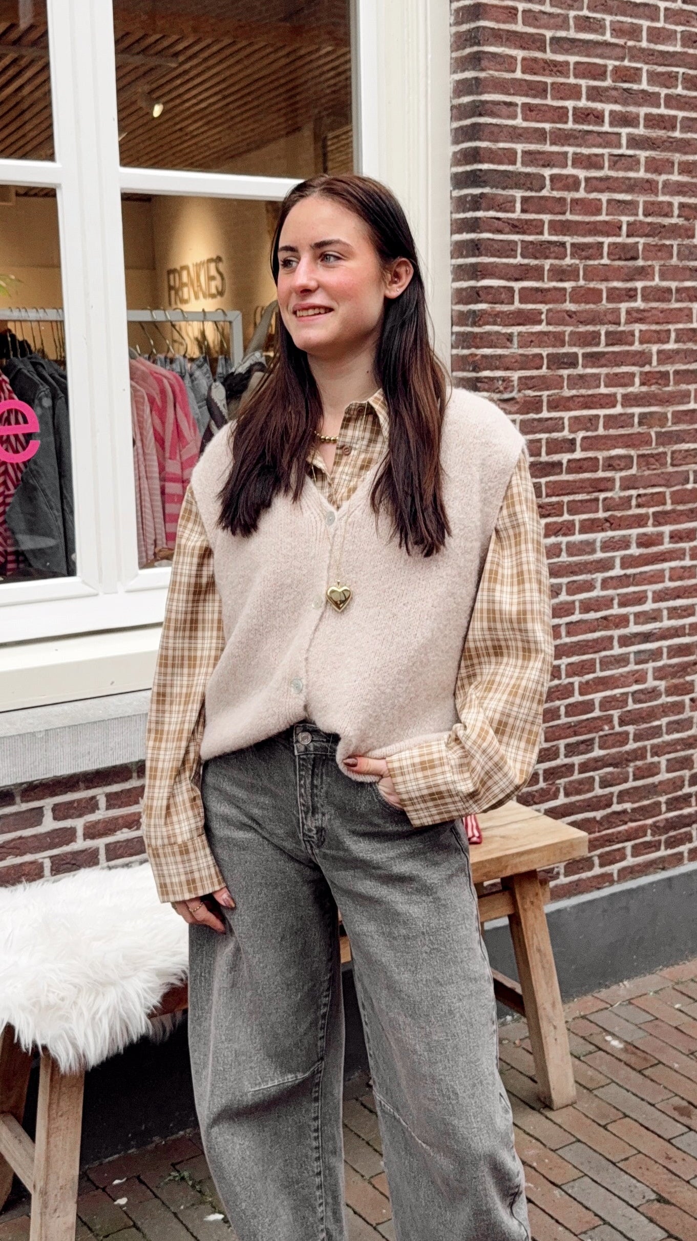 Blouse Kimmy Beige Voor Dames