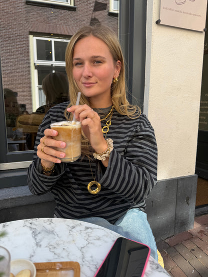 Longsleeve Stripes Grey voor dames