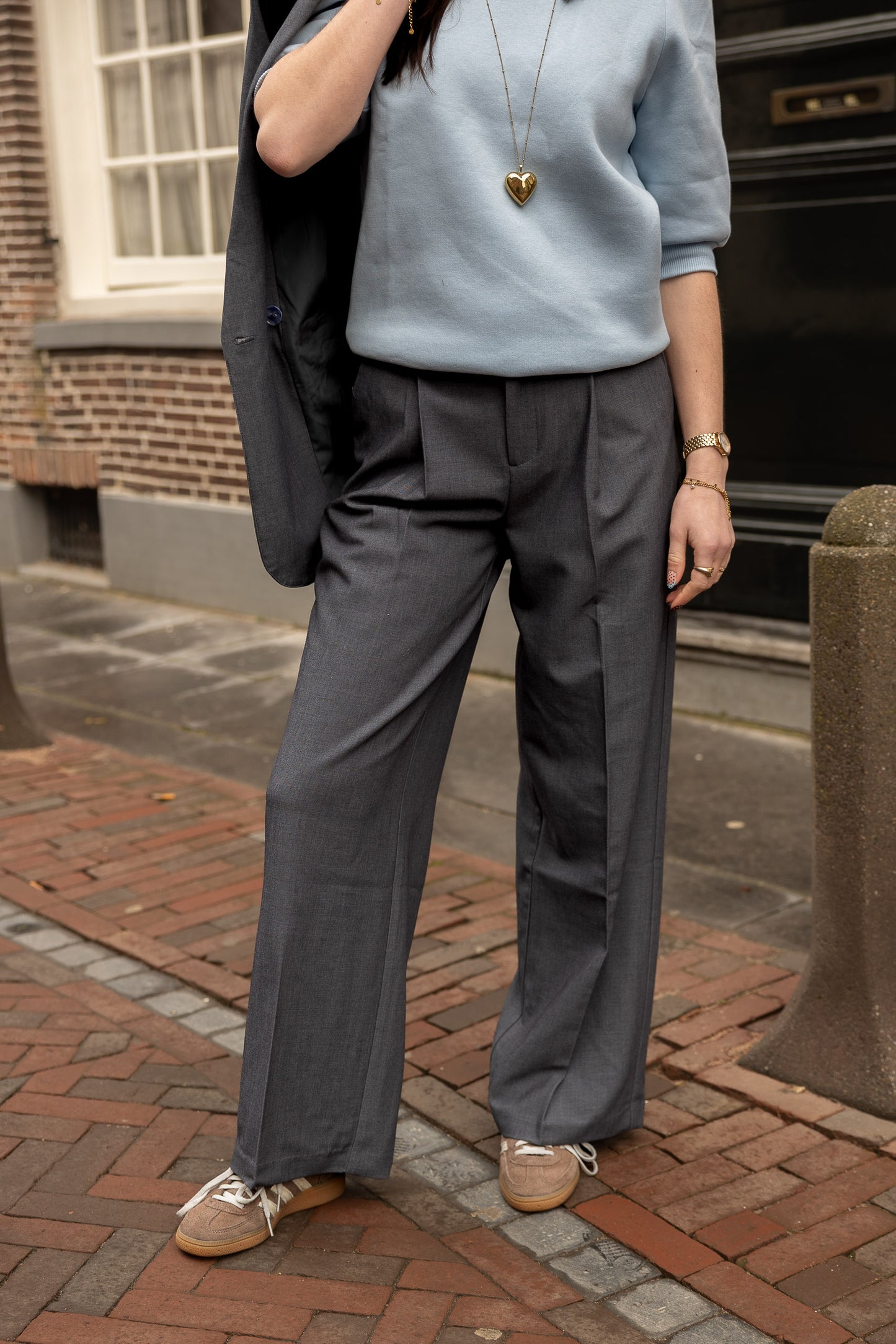 Pantalon Joan Grijs voor dames