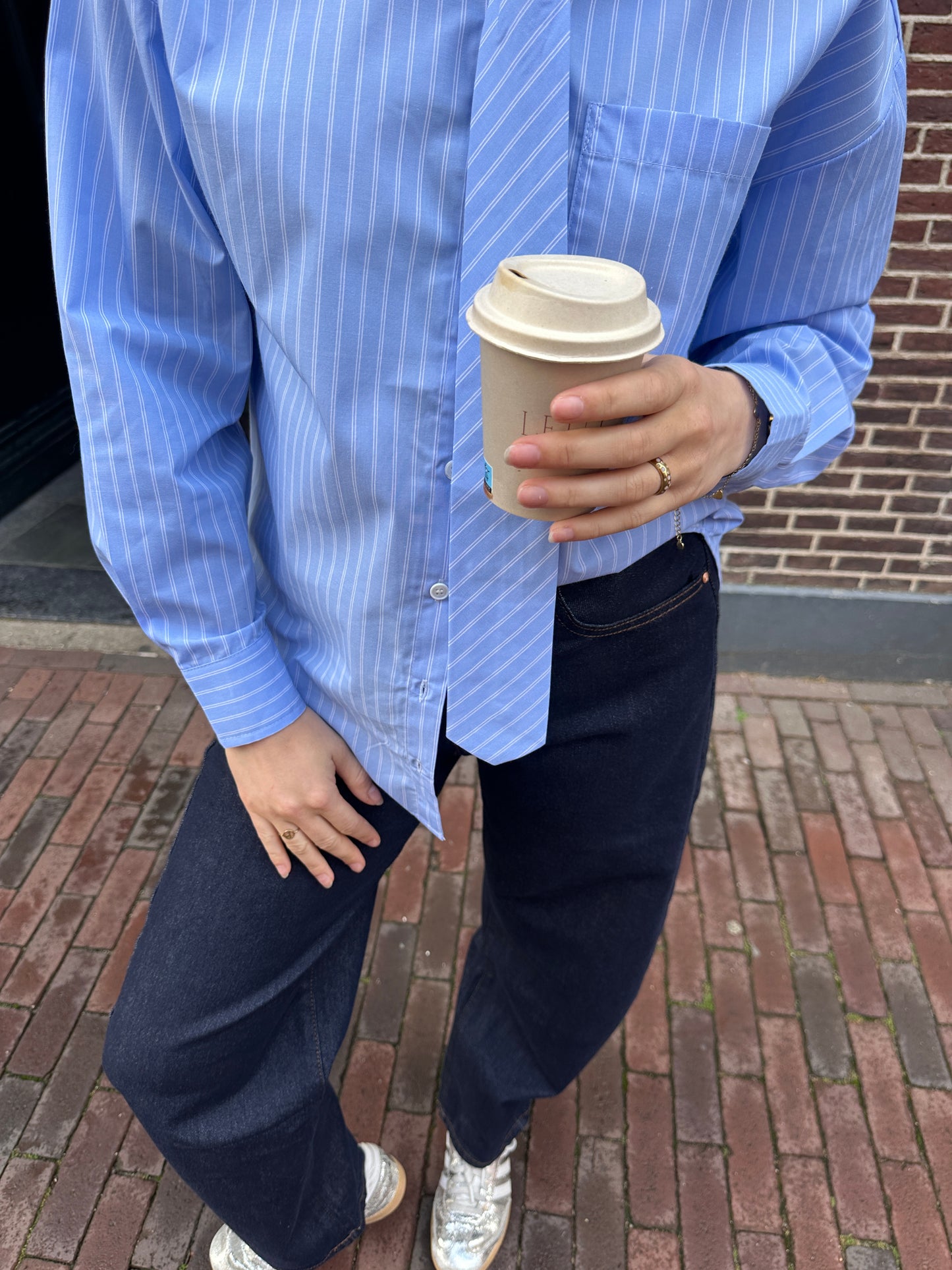 Blouse Vanya Stripe Blue voor dames