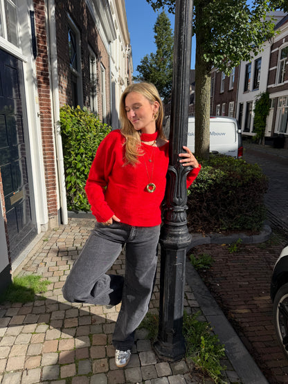 Knit Shanti Choker Red voor dames