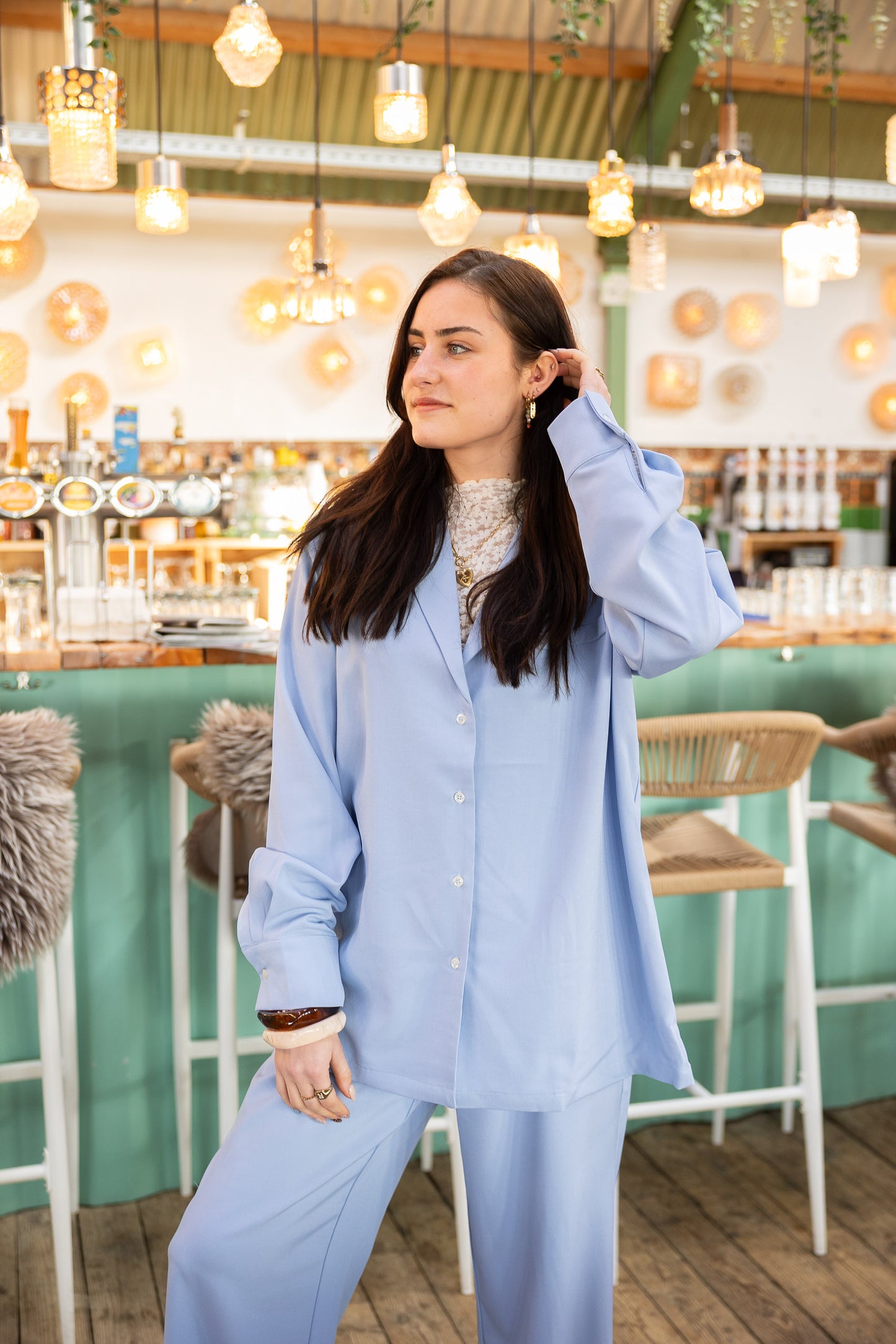 Blouse Noomi Lichtblauw voor dames