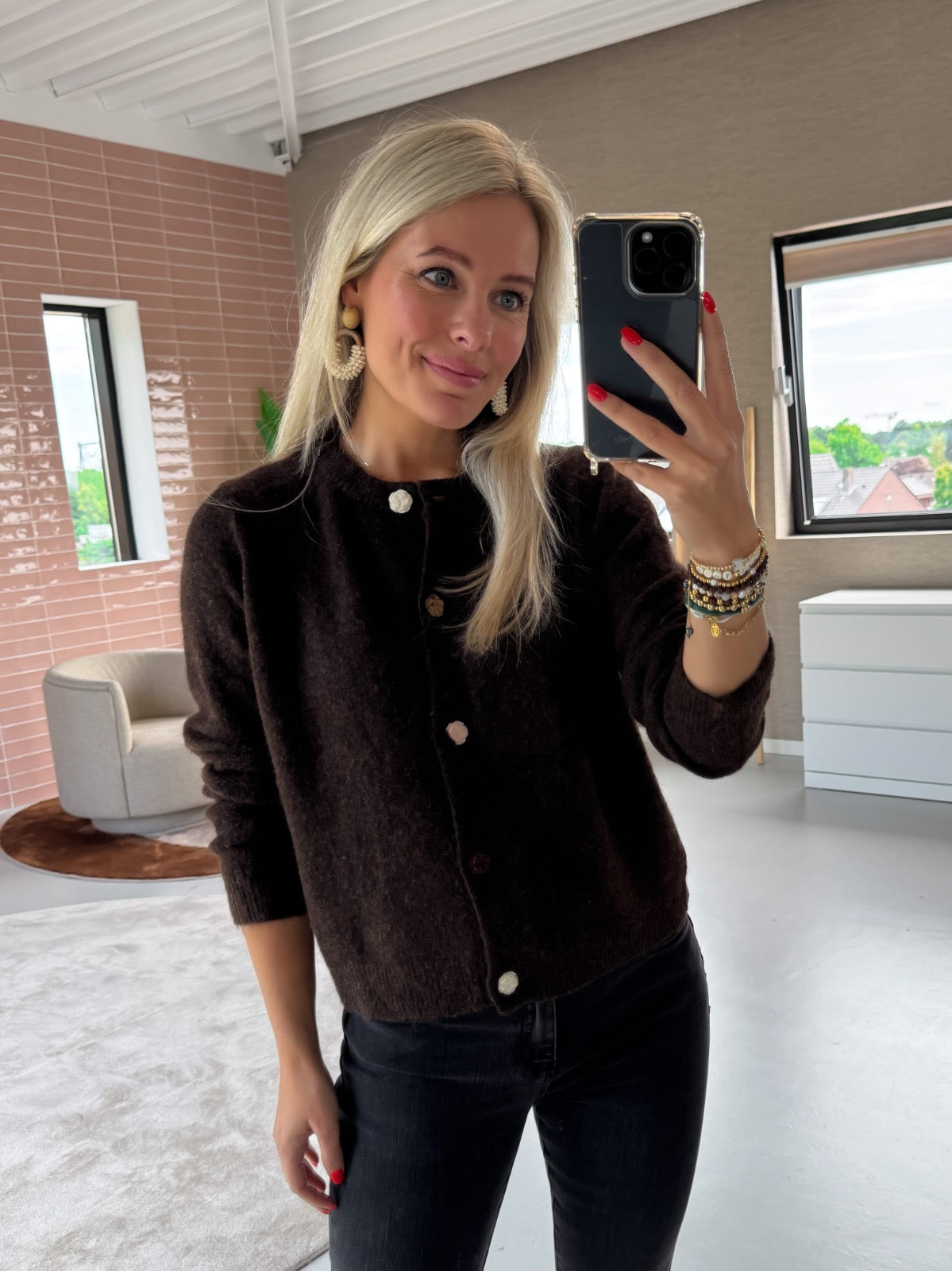 Vest Rani bruin voor dames