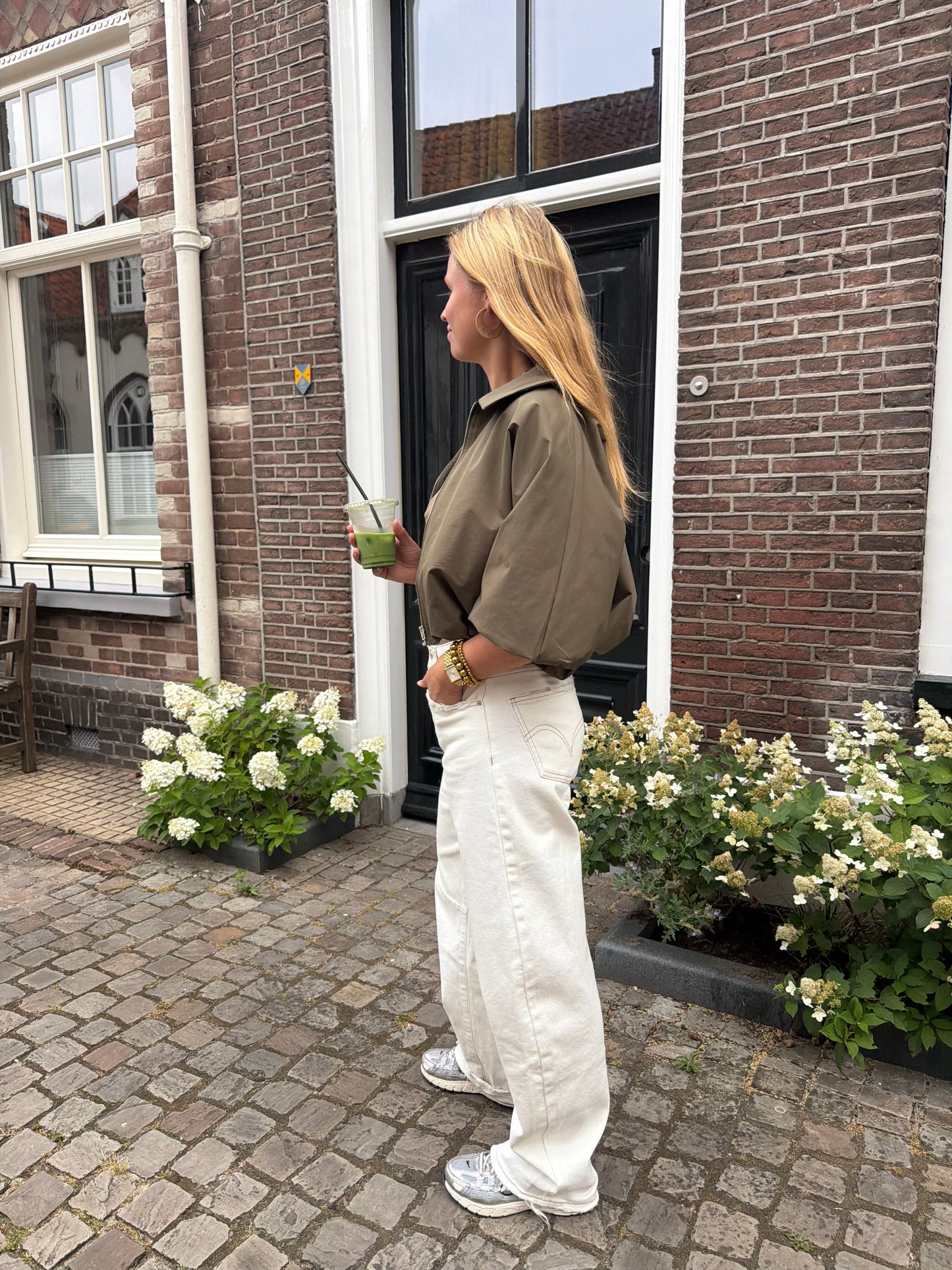 Jacket Nelly Army green voor dames