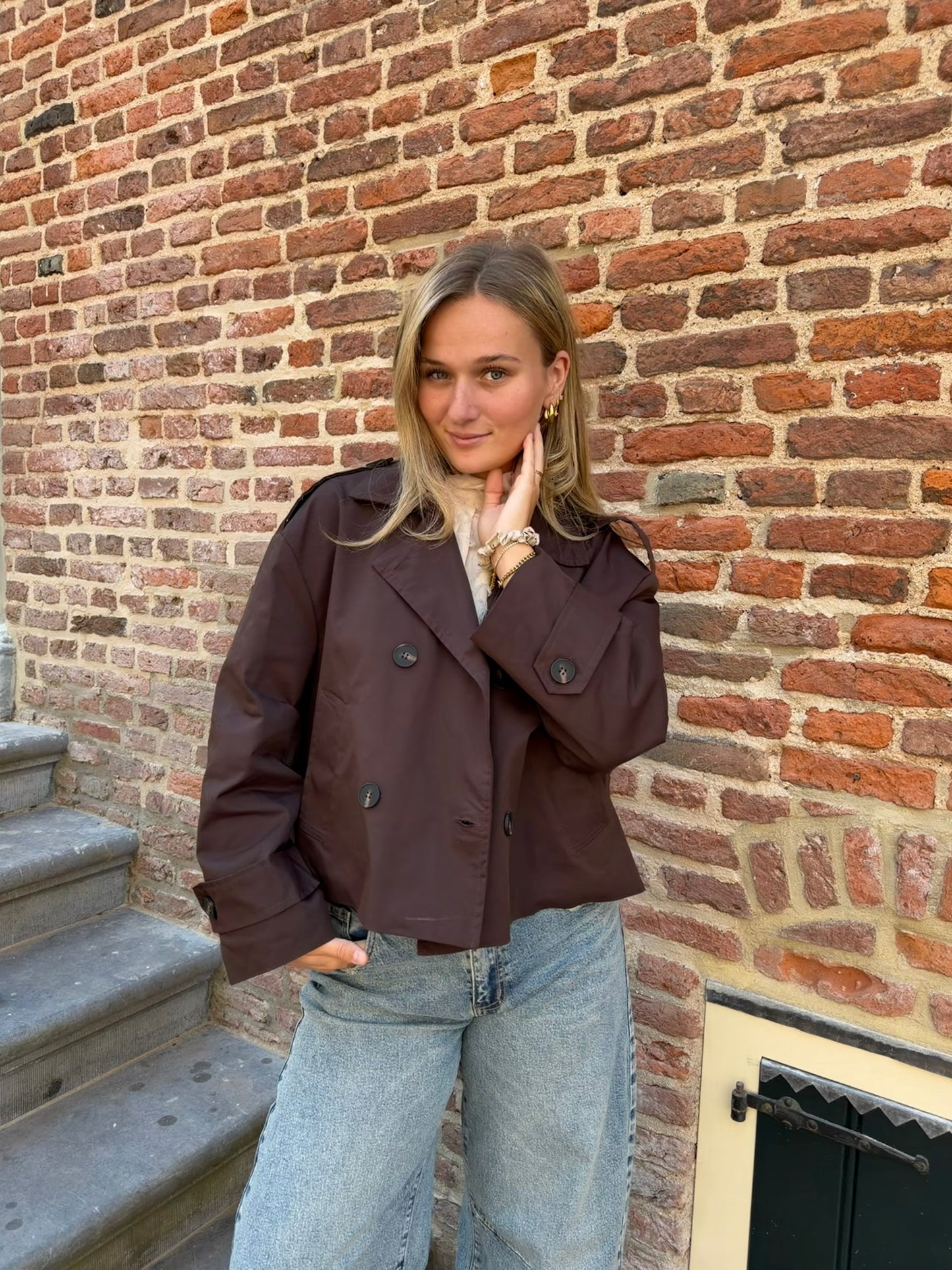 Jacket Alisha Trench Brown voor dames