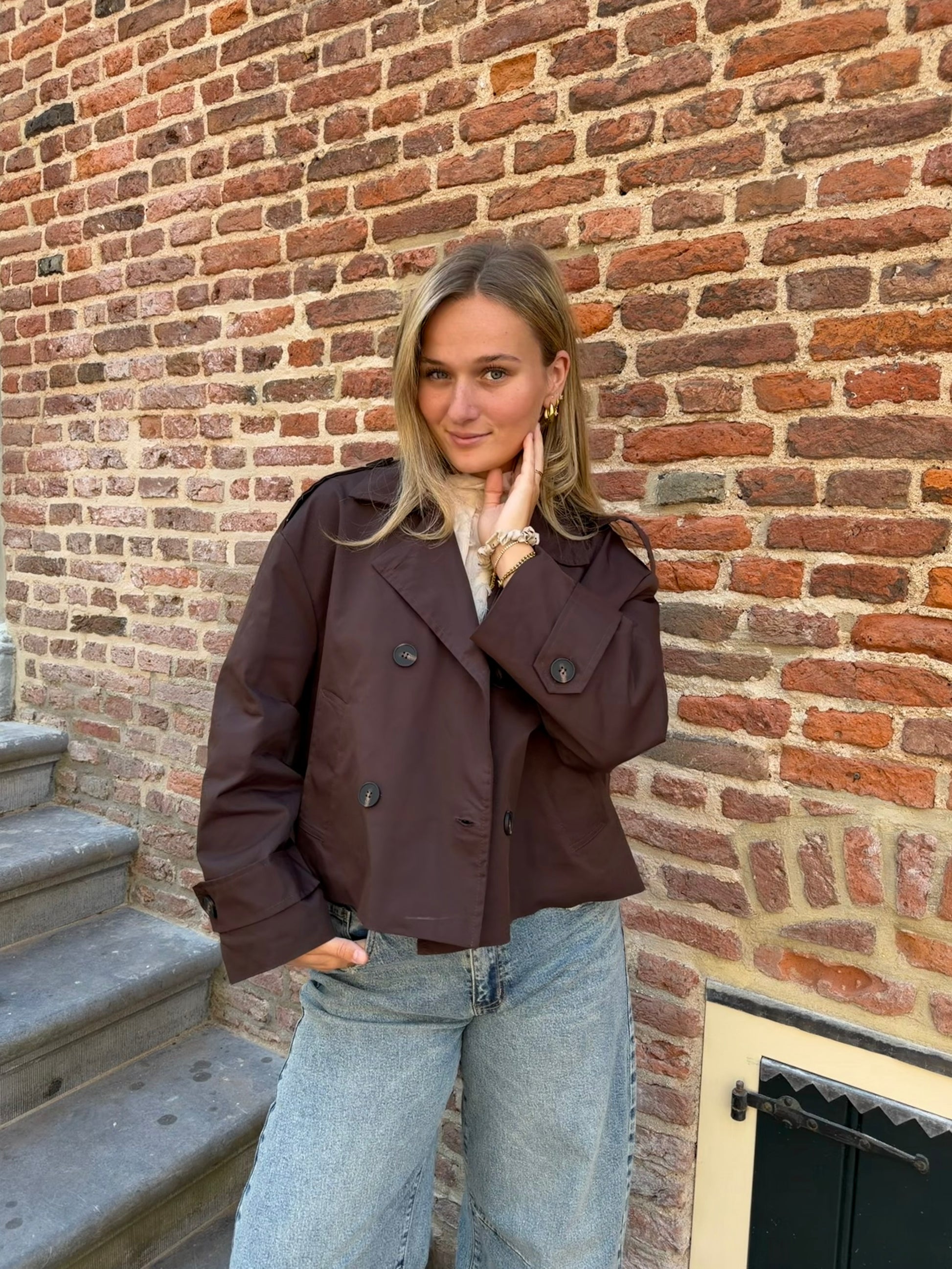 Jacket Alisha Trench Brown voor dames