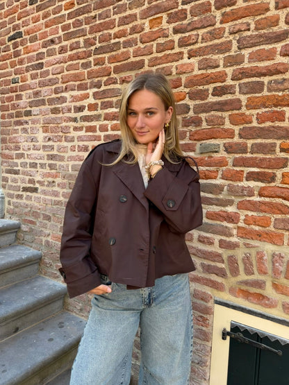 Jacket Alisha Trench Brown voor dames