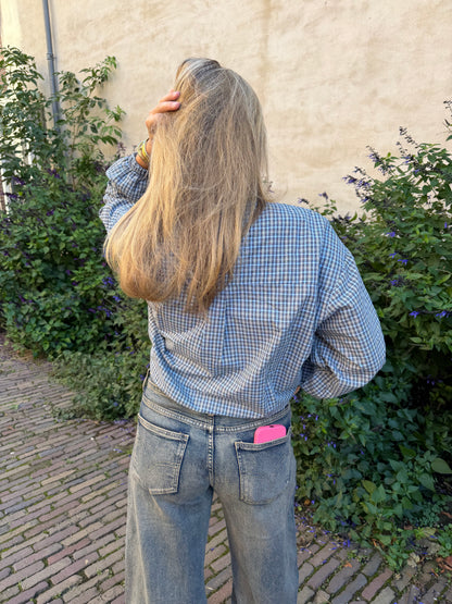 Blouse Vilfred Check Blue voor dames
