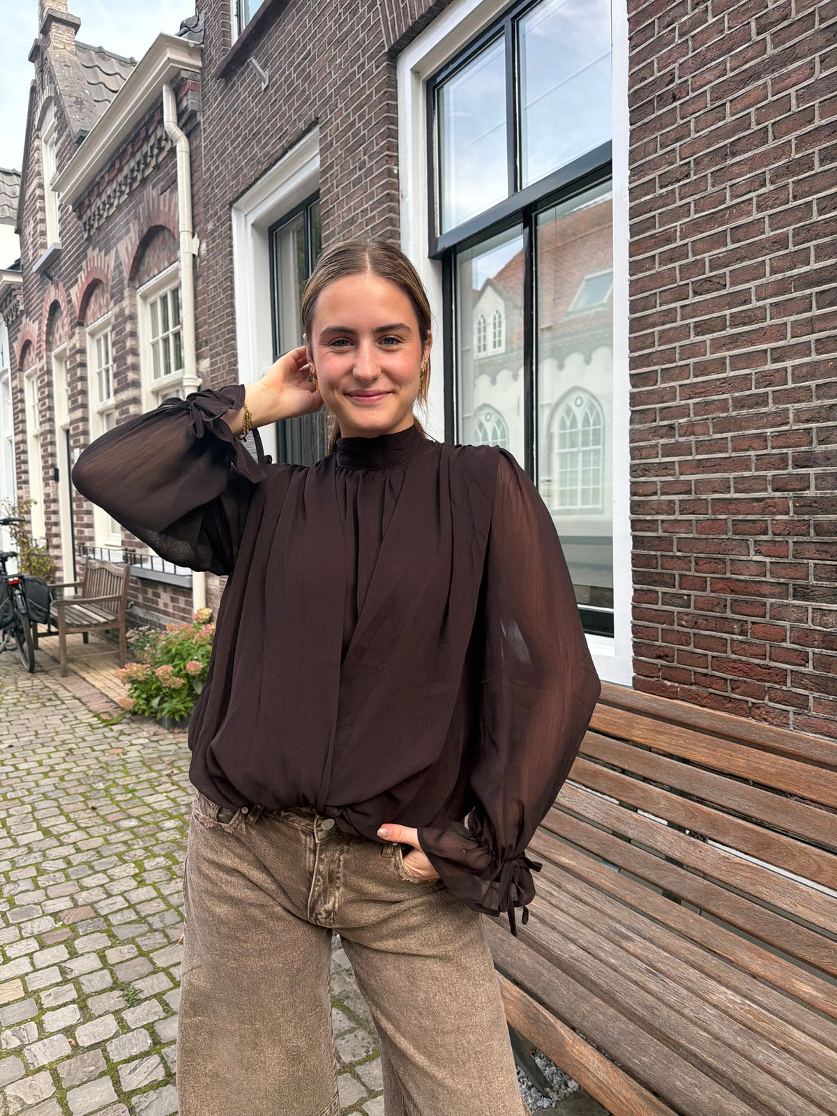 Blouse Suze Brown voor dames