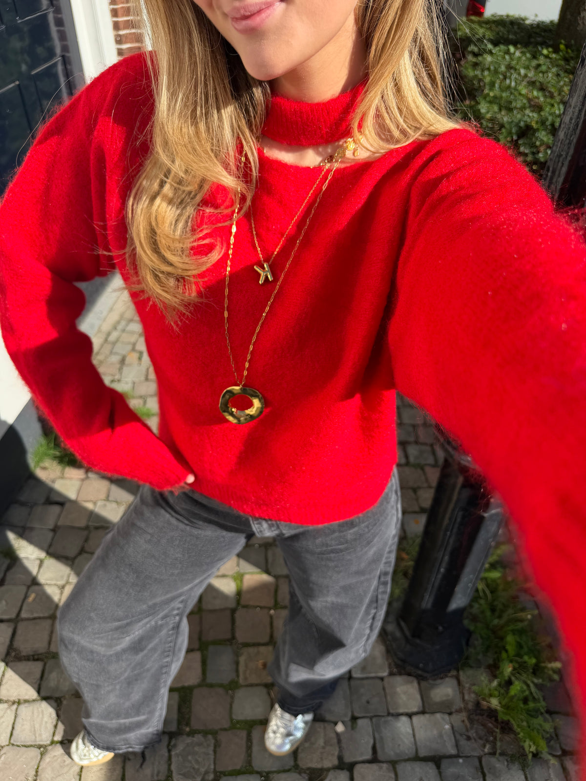 Knit Shanti Choker Red voor dames