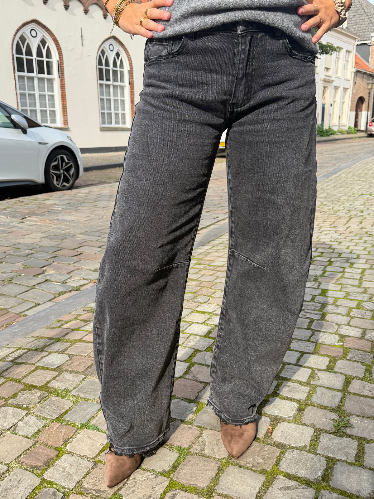 Jeans Elles Balloon Black voor dames