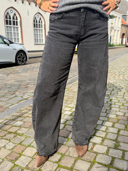 Jeans Elles Balloon Black voor dames
