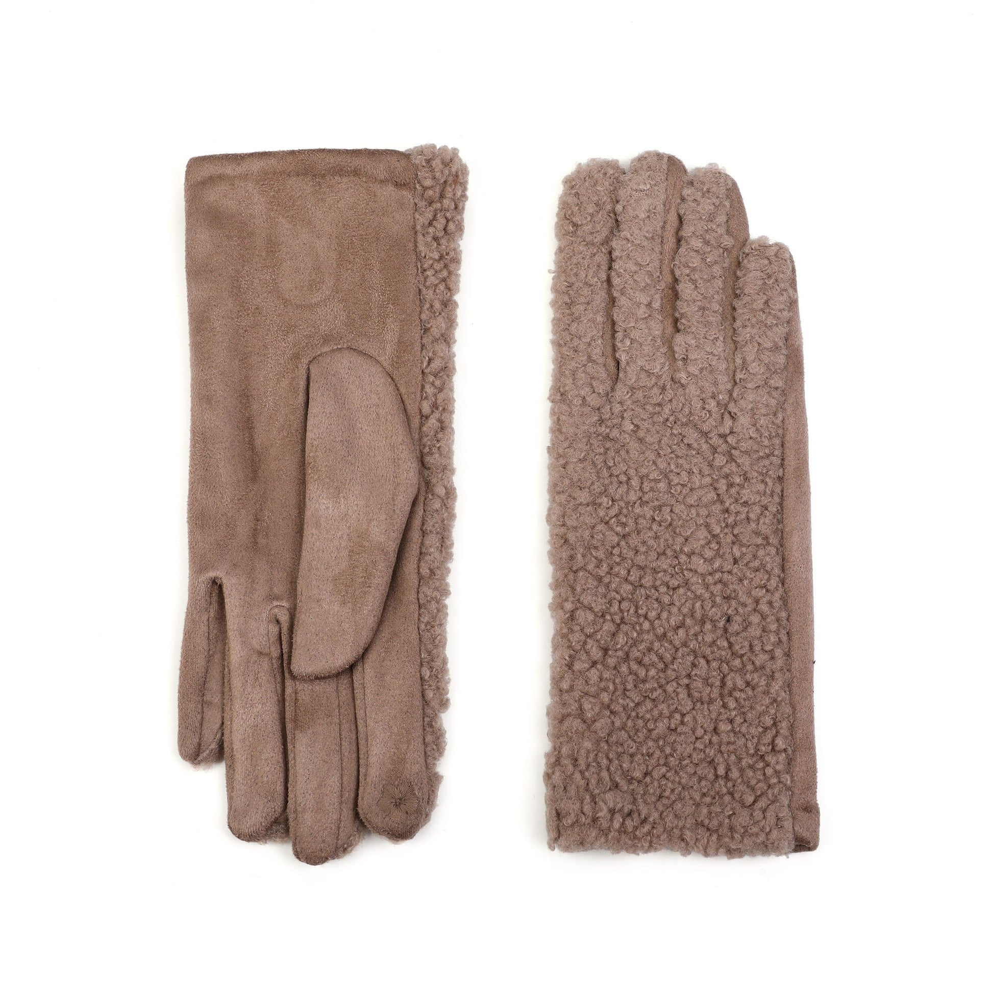 Handschoen Teddy Taupe voor dames