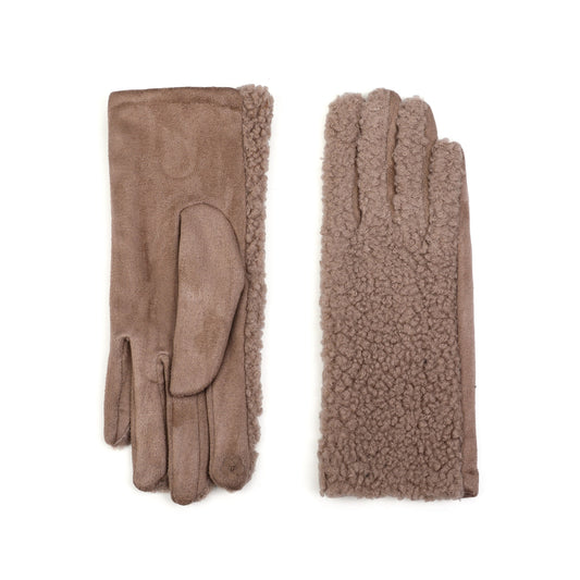Handschoen Teddy Taupe voor dames