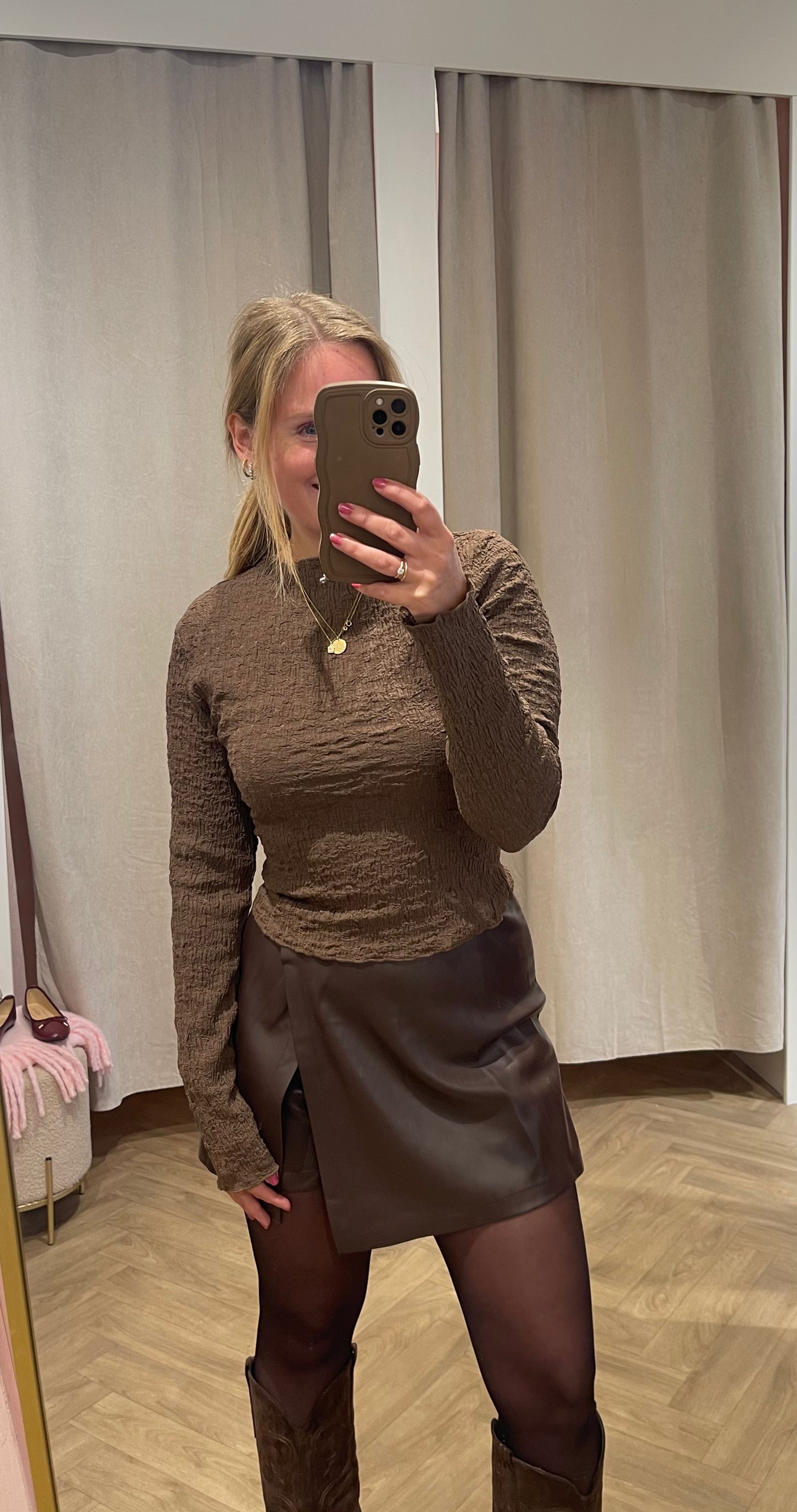 Skort Leanne Bruin voor dames
