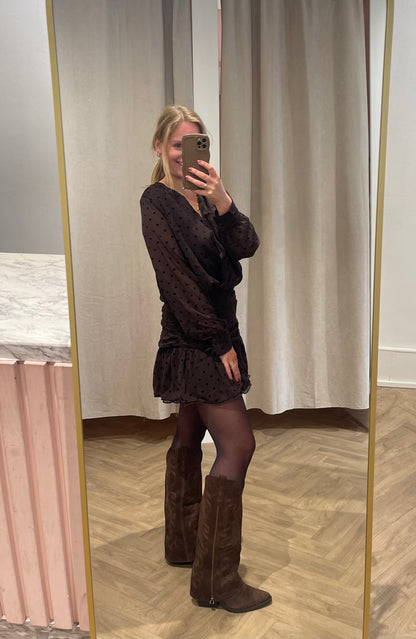 Jurk Eva Bruin voor dames