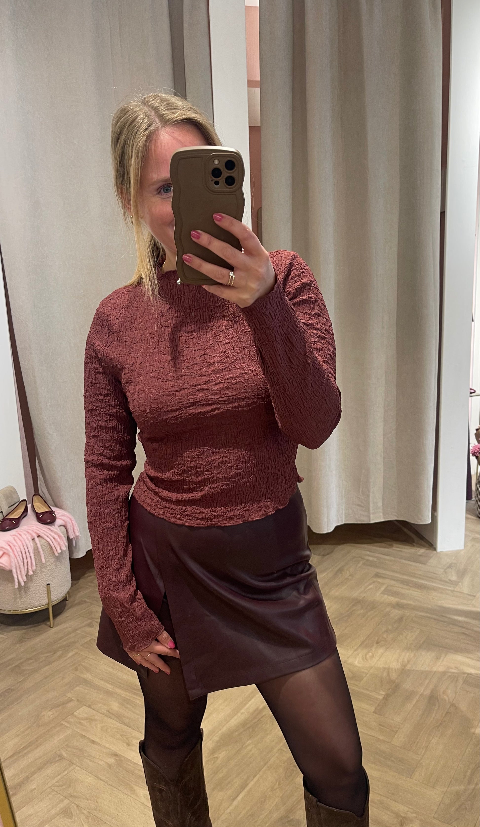 Top Amy Bordeaux voor dames