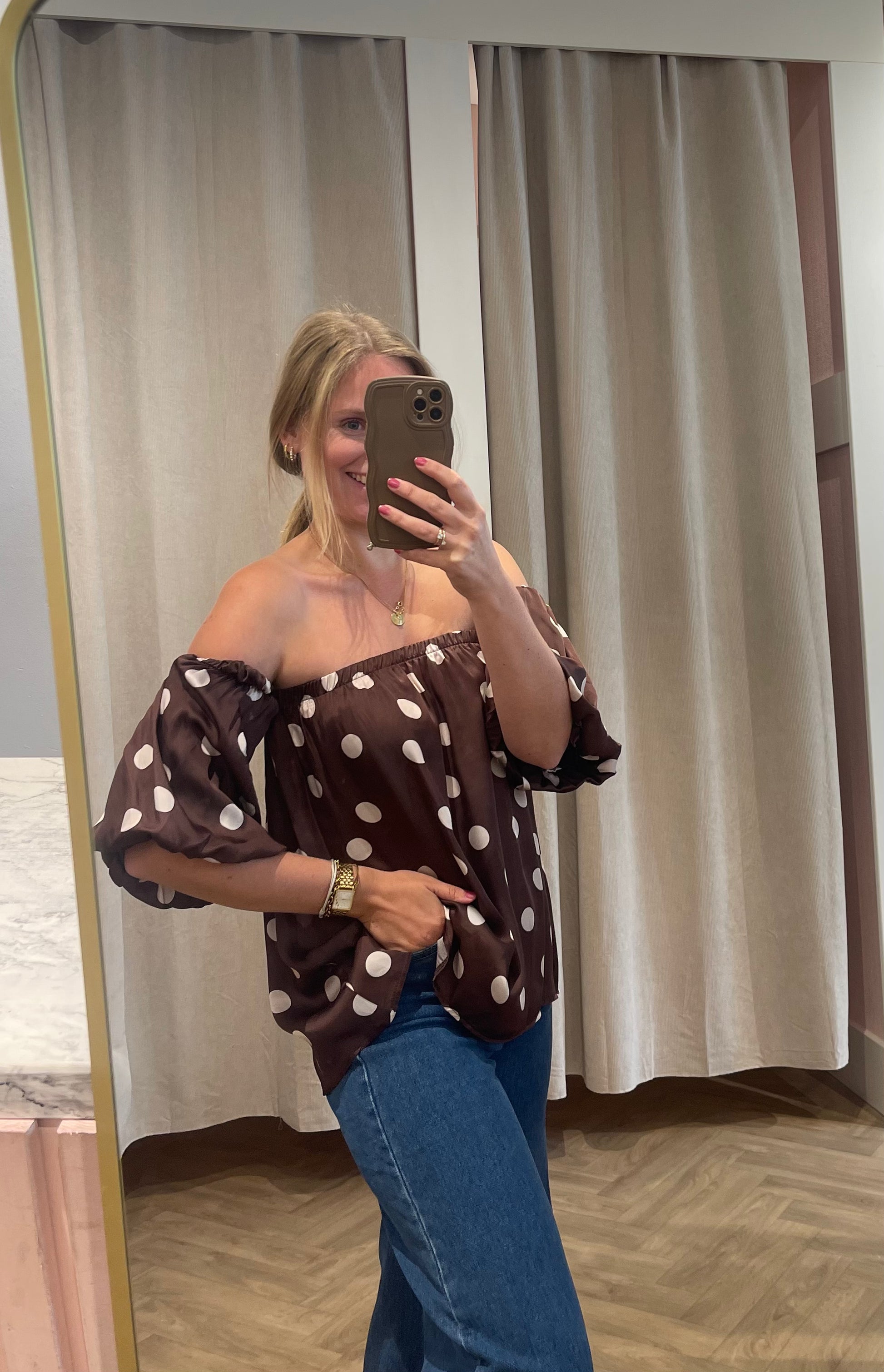 Top Tess Bruin voor dames