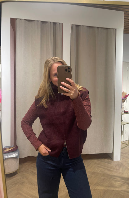 Gilet Kaylee Bordeaux voor dames