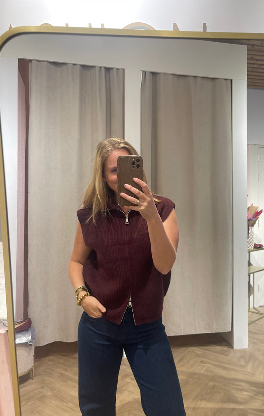 Gilet Kaylee Bordeaux voor dames