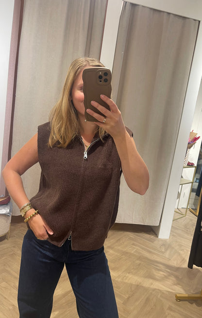 Gilet Kaylee Bruin voor dames