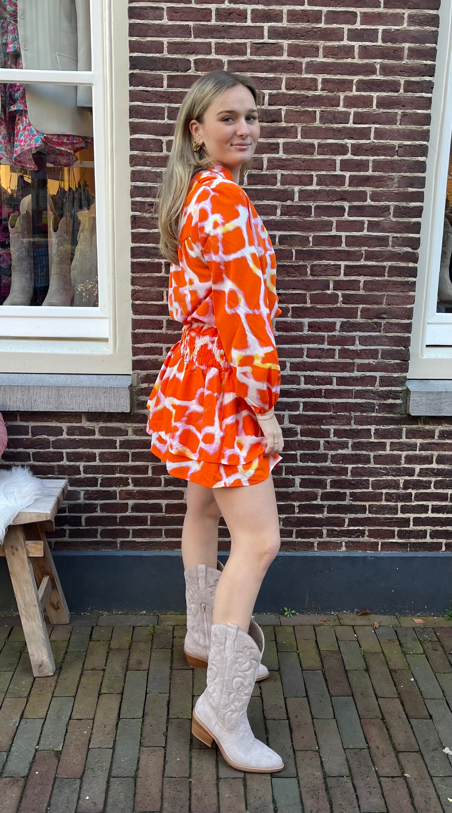 Rokje Vicky Oranje voor dames