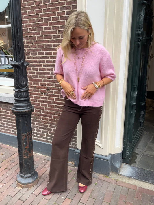 Jeans Studs Bruin voor dames