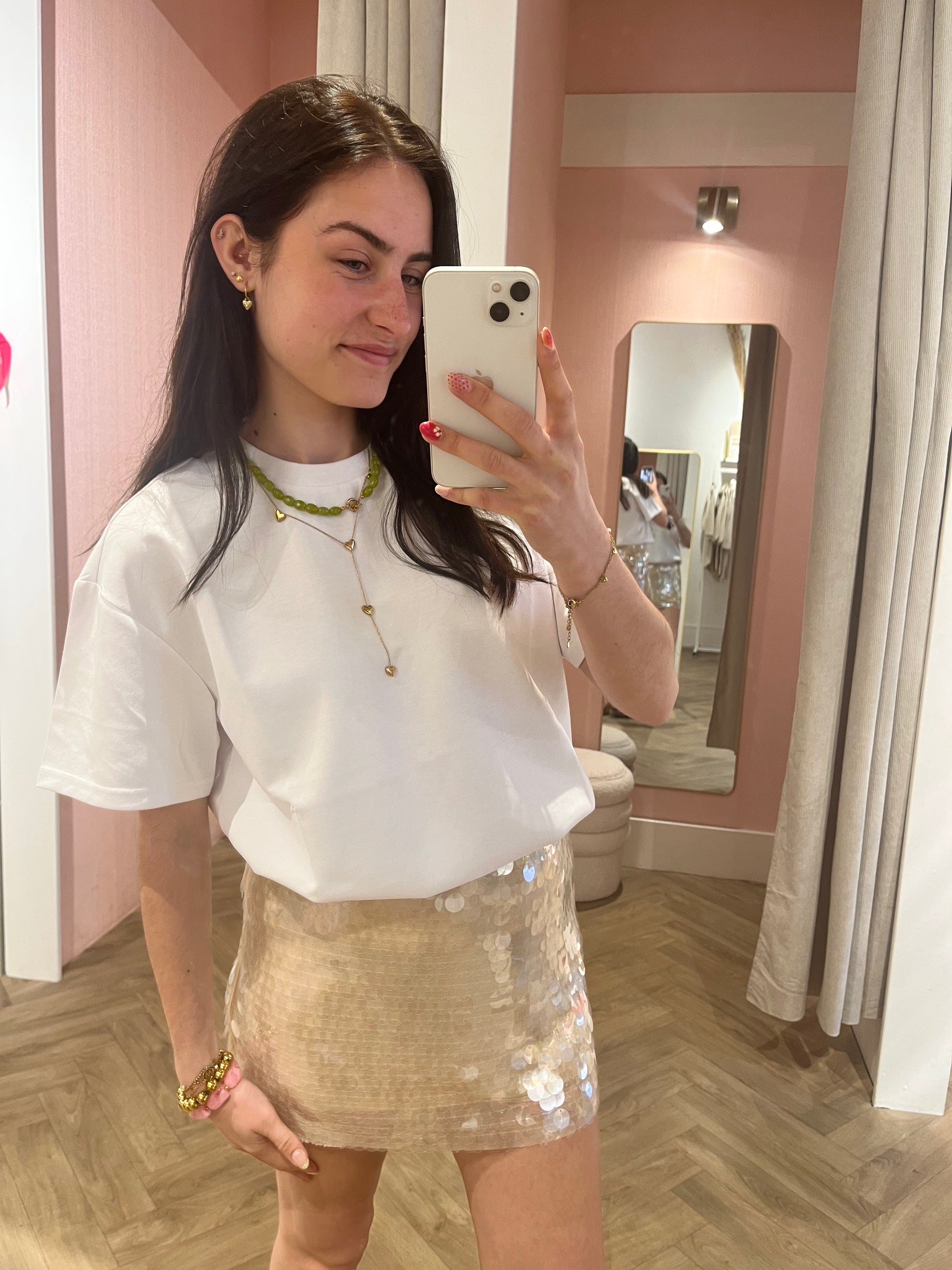 Skirt Sequin Champagne voor dames