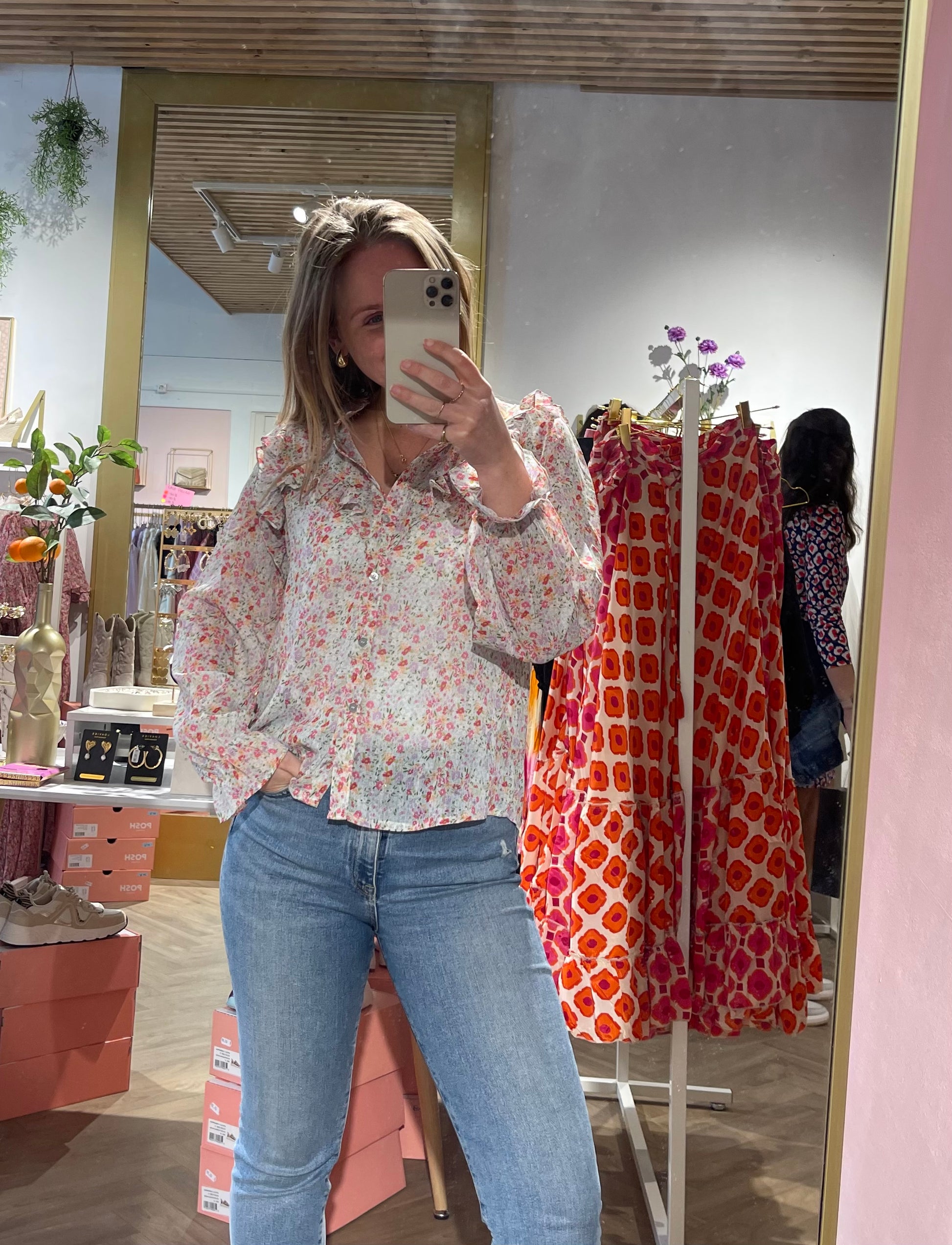 Blouse Farah Bloem voor dames