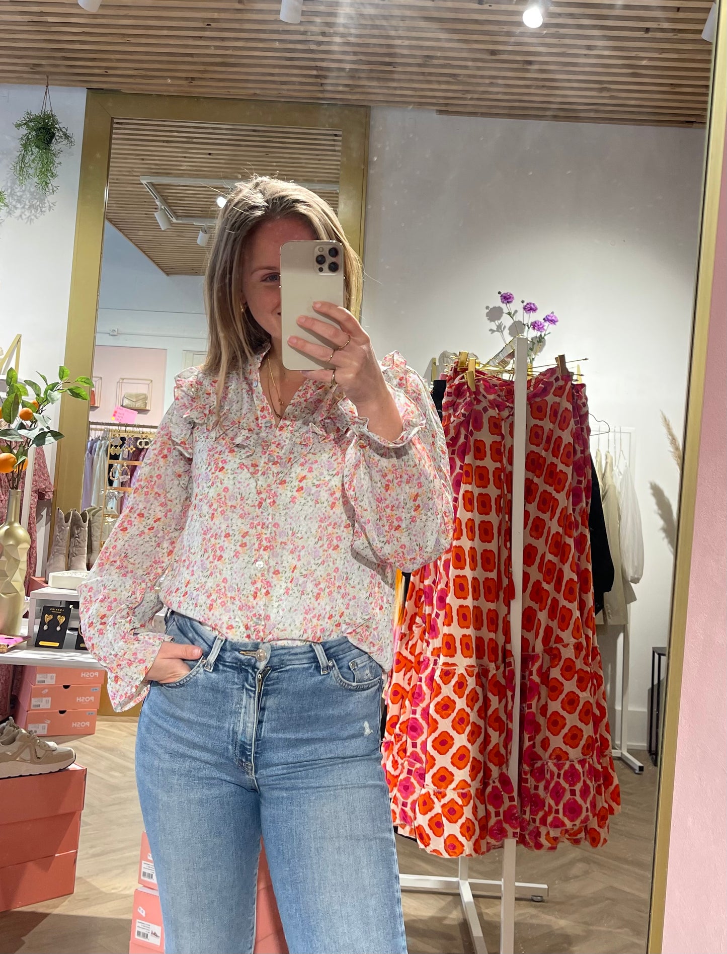 Blouse Farah Bloem voor dames