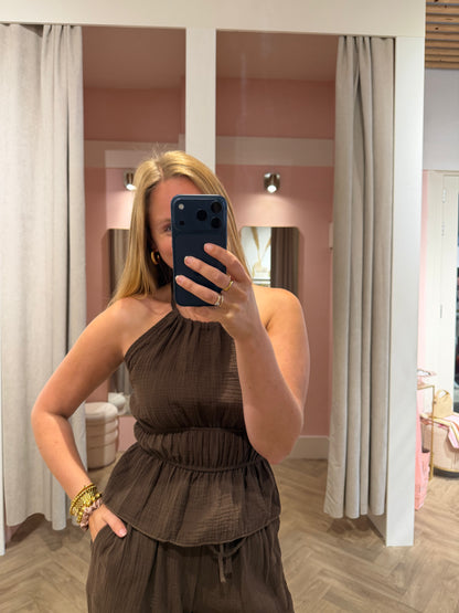 Top Jet Brown voor dames