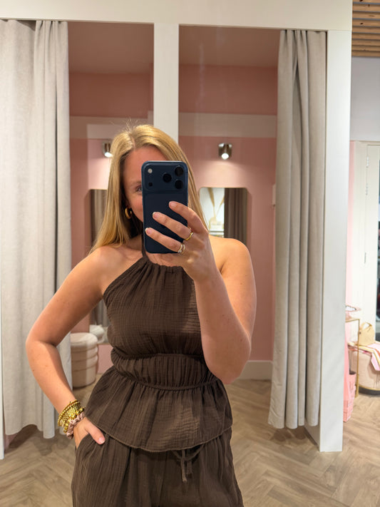 Top Jet Brown voor dames