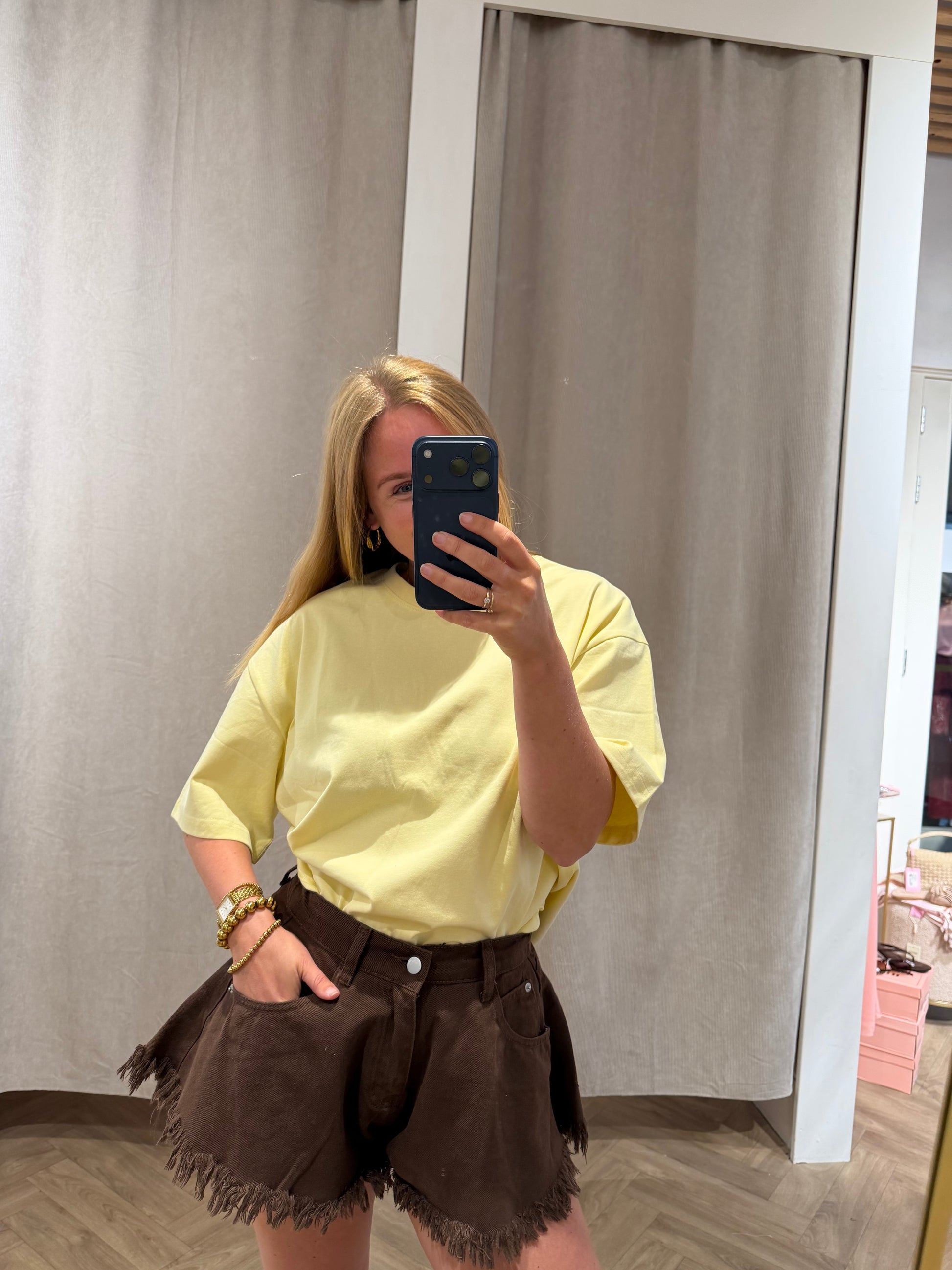 T-shirt Isa Yellow voor dames