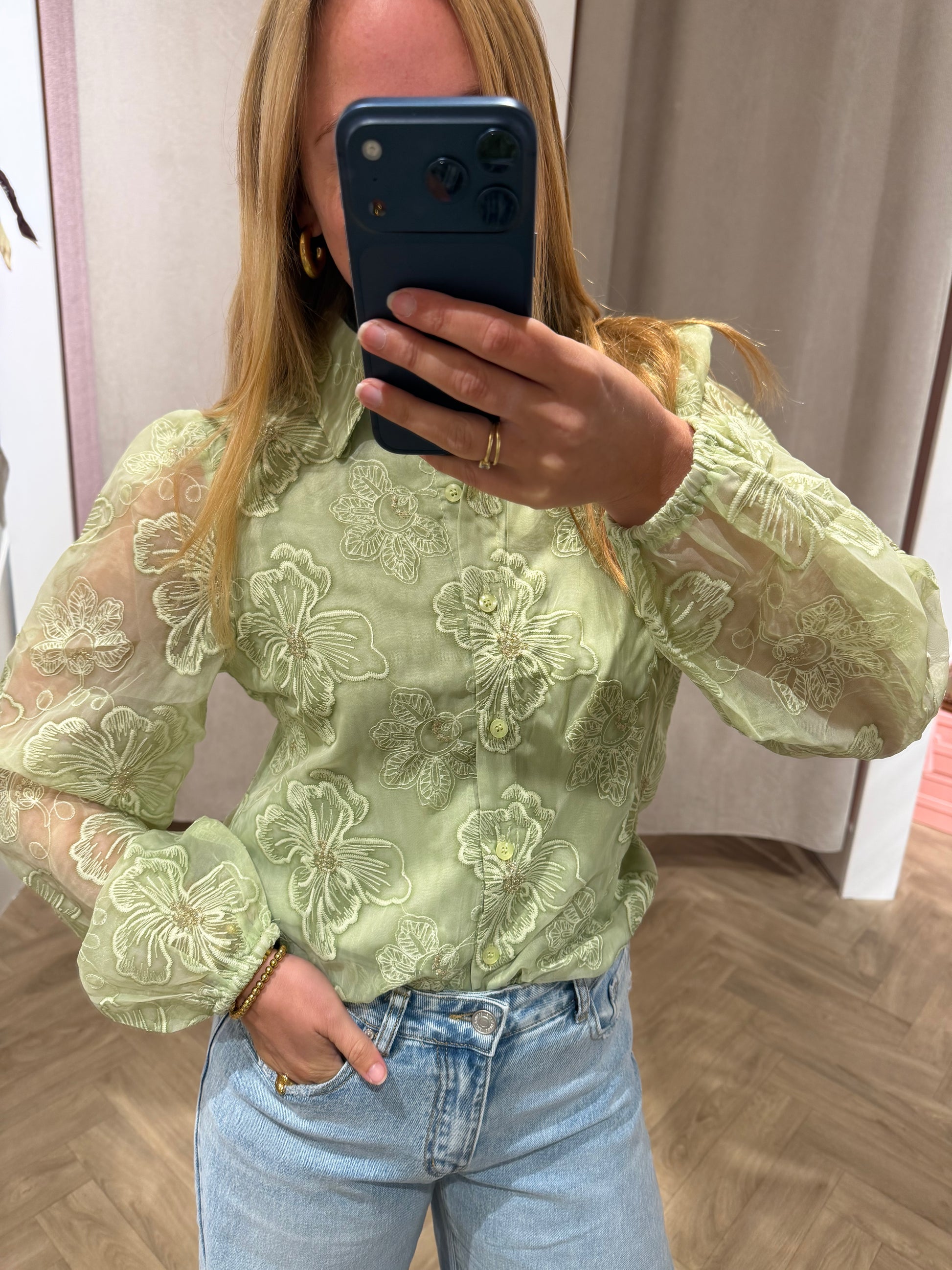 Blouse Mirte Green voor dames