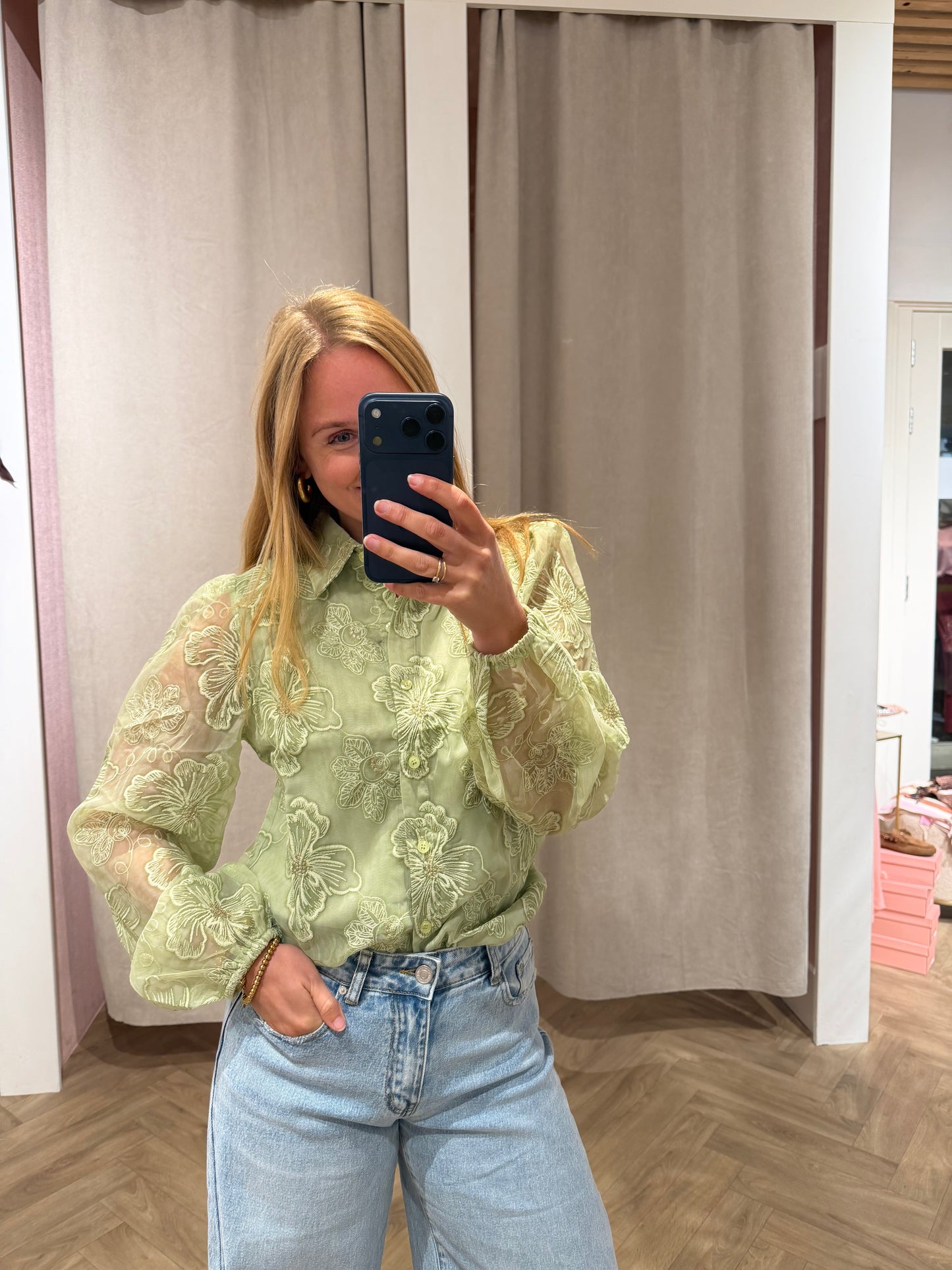 Blouse Mirte Green voor dames
