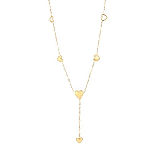Necklace Hearts Y-Shape Gold voor dames