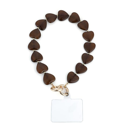 Telefoonkoord Hart Bruin voor dames