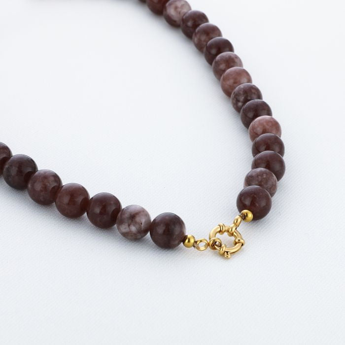 Necklace Small Beads Brown voor dames