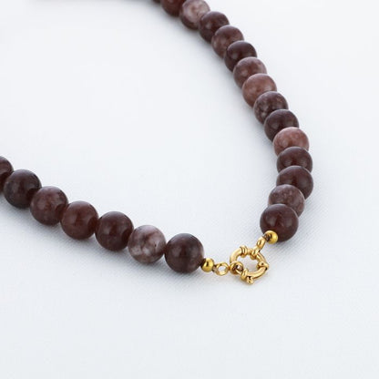 Necklace Small Beads Brown voor dames