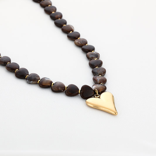 Ketting Hart Bruin voor dames