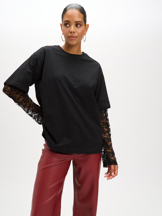 T-shirt Teddy Zwart voor dames