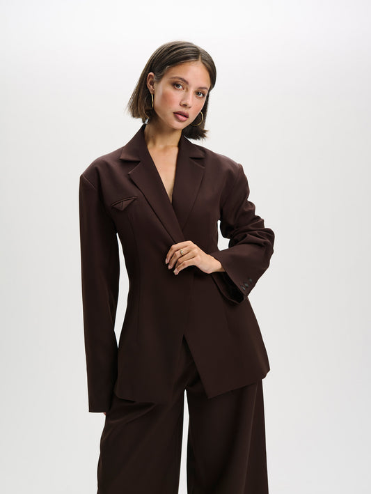 Blazer Mily Bruin voor dames